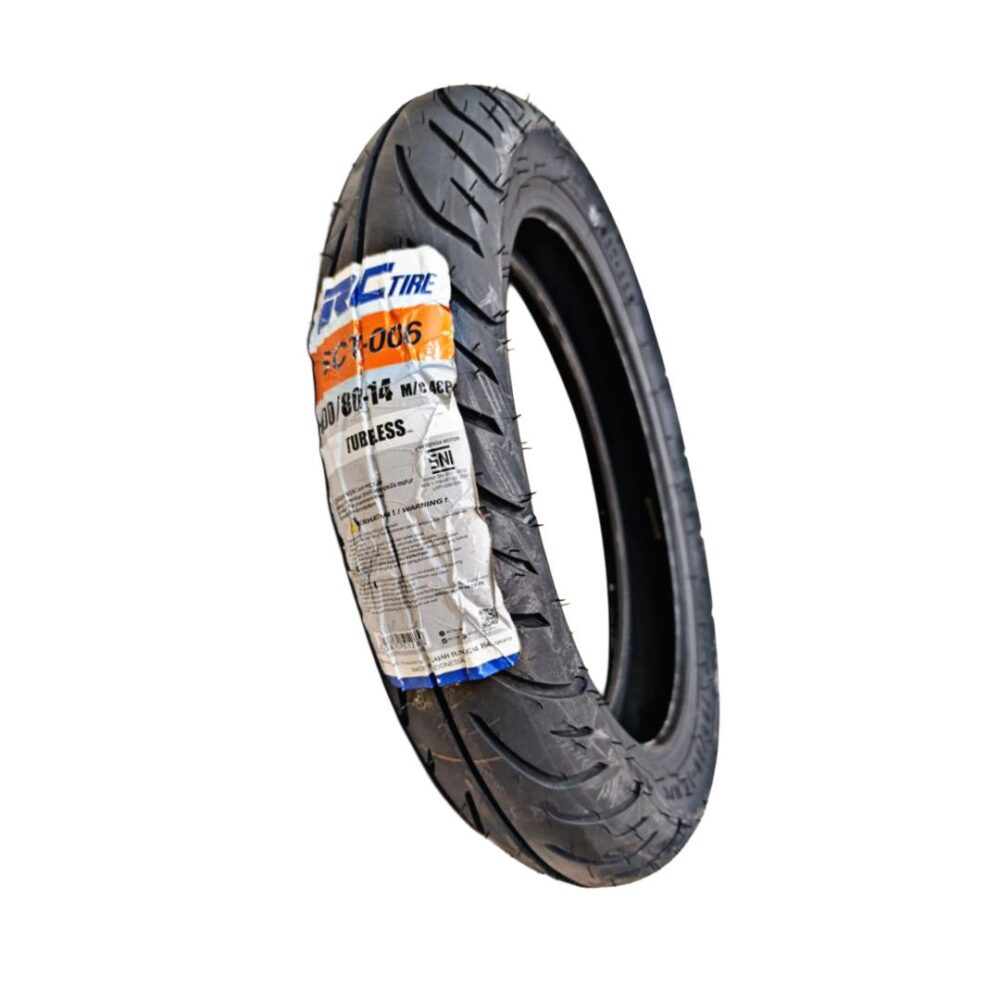 Front tire CLICK160 (Indonesia) (IRC) تایر جلو CLICK160 مدل 006 با کد فنی (100/80-14 SCT-006 T/L) (اندونزی) (IRC) - Image 1